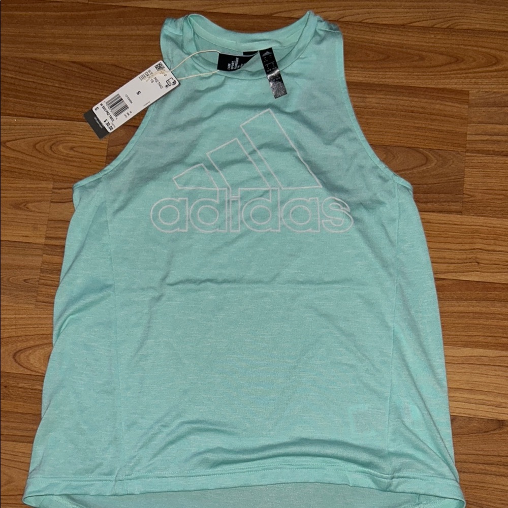 Adidas Light Green Sleeveless Top